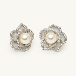 coco rose earrings ivory mist dech lily and rose